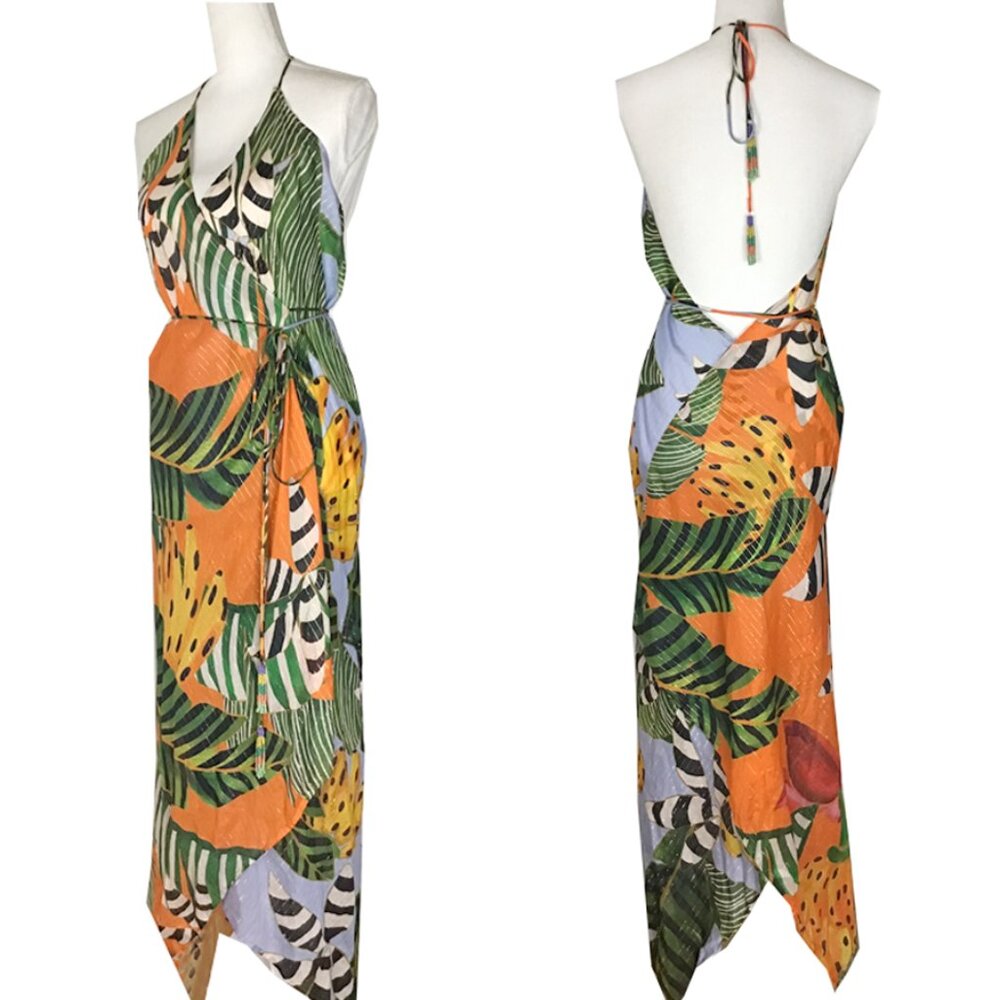 Farm Rio Striped Bananas Cover-Up Dress - Picture 5 of 14